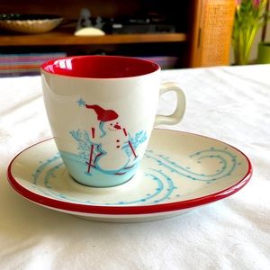 Starbucks Holiday Ceramic Cup/Plate set